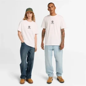 T-Shirt mit gestapeltem Logo und kurzen Ärmeln