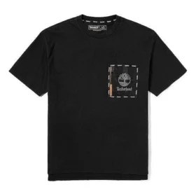 Timberland Casual Loose Rundhals-Shorts mit kurzen Ärmeln, Schwarz Timberland Casual Loose Rundhals-Shorts mit kurzen Ärmeln, Schwarz