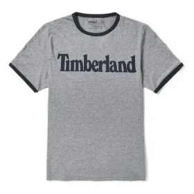 Timberland Colorblock Kragen Logo-Print Kurzarm Grau Timberland Colorblock Kragen Logo-Print Kurzarm Grau
