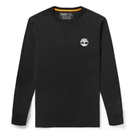 Timberland Freizeit-Shirt mit Rundhalsausschnitt und langen Ärmeln, Schwarz