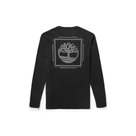 Timberland Freizeit-Shirt mit Rundhalsausschnitt und langen Ärmeln, Schwarz