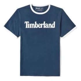Timberland Freizeit-T-Shirt mit Rundhalsausschnitt und Aufdruck, kurzärmelig, blau Timberland Freizeit-T-Shirt mit Rundhalsausschnitt und Aufdruck, kurzärmelig, blau