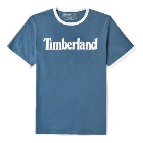 Timberland Freizeit-T-Shirt mit Rundhalsausschnitt und Aufdruck, kurzärmelig, blau Timberland Freizeit-T-Shirt mit Rundhalsausschnitt und Aufdruck, kurzärmelig, blau