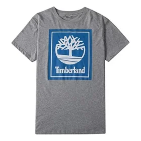 Timberland Freizeit-T-Shirt mit Rundhalsausschnitt und Aufdruck, kurzärmelig, grau Timberland Freizeit-T-Shirt mit Rundhalsausschnitt und Aufdruck, kurzärmelig, grau