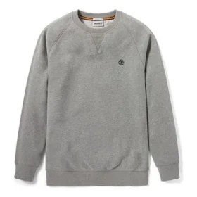Timberland Pullover mit Rundhalsausschnitt und gesticktem Logo, grau