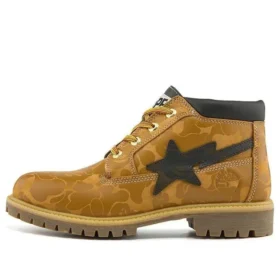 Timberland x BAPE Nelson Premium Waterproof Chukka-Stiefel „Weizen und Schokolade“