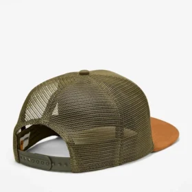 Trucker-Hut mit flacher Krempe aus Kunstwildleder