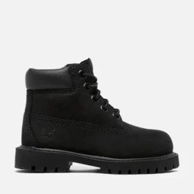 Wasserdichte 6-Inch-Stiefel für Kleinkinder – Schwarzes Nubukleder Wasserdichte 6-Inch-Stiefel für Kleinkinder – Schwarzes Nubukleder
